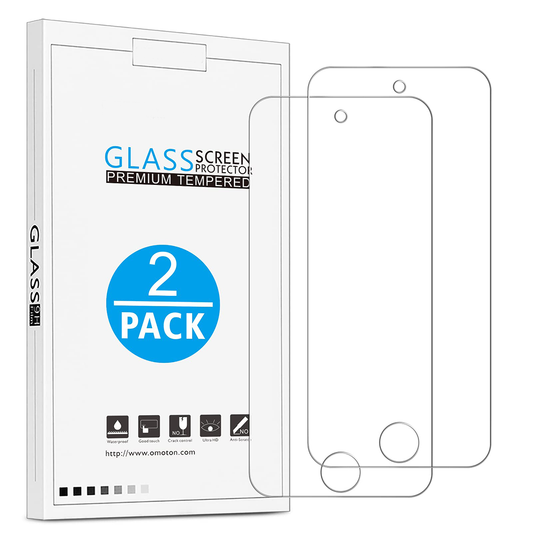 Tempered Glass Screen Protector for New iPod Touch (7th / 6th / 5th Gen, 2015 / 2019 Released), 2 Pack
