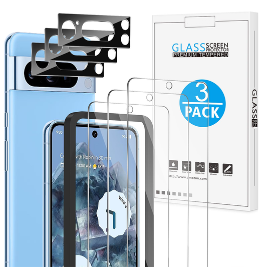 3+2 Pack for Pixel 8 Pro Screen Protector (6.7 Inch, 2023 Released)