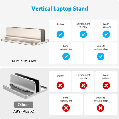 Vertical Laptop Stand Holder, Adjustable Dock for MacBook, Starlight
