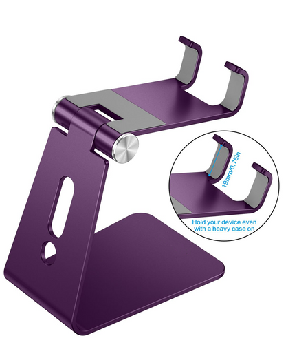 C2 Adjustable Cell Phone Stand with Charging Cutout, Deep Purple