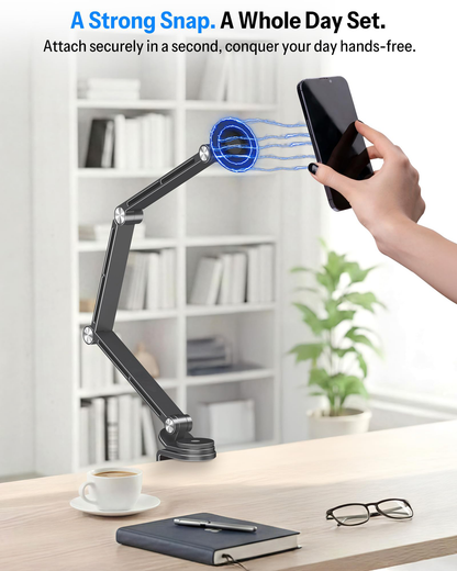 GH04 Tablet Stand for iPad with Aluminum Arm, Magnetic Phone Mount