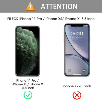 Pack of 4 Tempered Glass Screen Protector Film for iPhone 11 Pro/X/XS [Installation Kit Provided] Anti-Scratch, Easy Installation, Bubble-Free, Transparent [5.8 Inches/5.8 Inches)