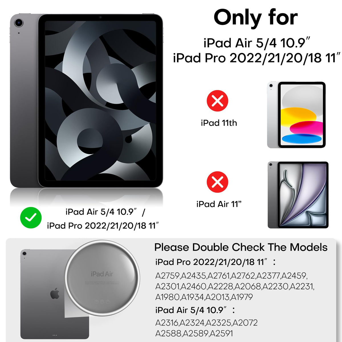 2 Pack Privacy Screen Protector for iPad Pro 11 Inch/Air 5th 4th Gen