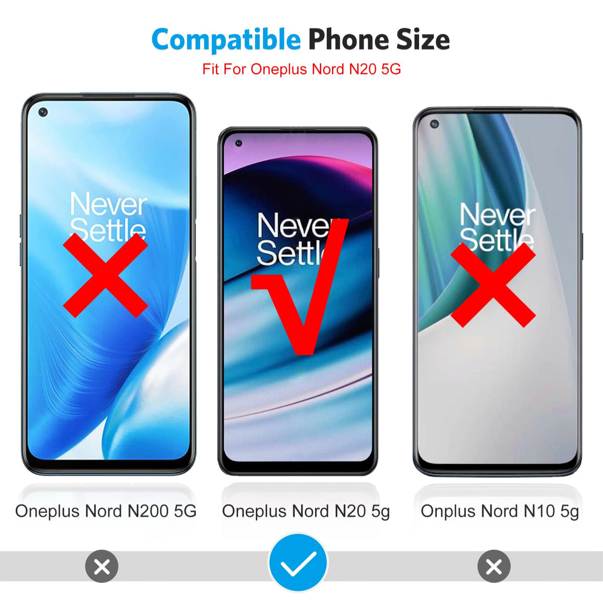 [3 pack] Screen Protector Compatible for OnePlus Nord N20 5G, Tempered Glasses Screen Protector - Easy Installation/Case Friendly/Sensitive Touch【Not for Nord N200】