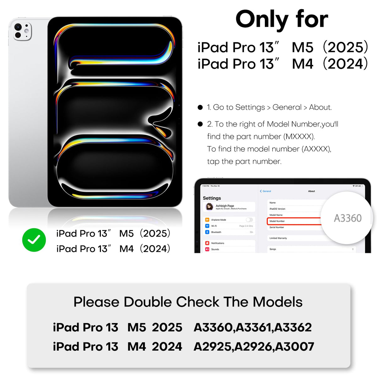 2 Pack Privacy Screen Protector for iPad Pro 13 inch M5 M4