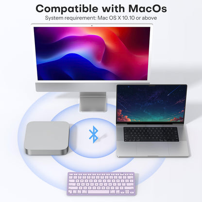 Ultra-Slim Wireless Keyboard for Mac (MacOS 10.10+), Compact Size