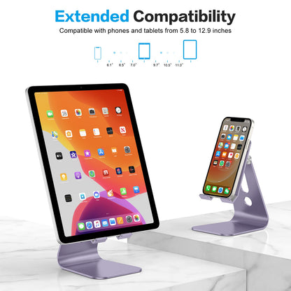 T2 Tablet Stand for Desk, Aluminum Holder for iPad Pro/Air,Purple