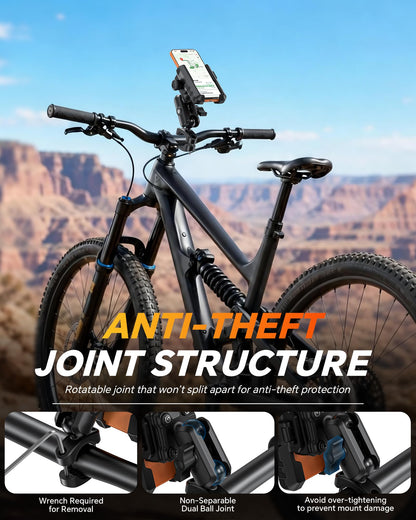 Motorcycle Phone Mount Anti-Theft, Camera-Friendly Bike Phone Holder