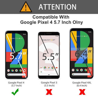 [4 Pack Screen Protector for Google Pixel 4 (5.7 Inch), Tempered Glass/Scratch Resistant/Only Cover Display Area