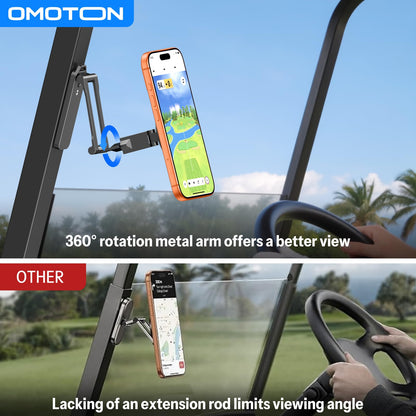 Magnetic Golf Cart Phone Holder, 1/4" Screw, 5.6in Extendable Arm