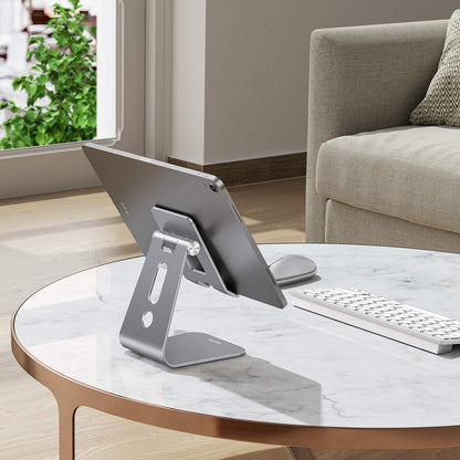 T2 Tablet Stand for Desk, Aluminum Holder for iPad Pro/Air,Grey