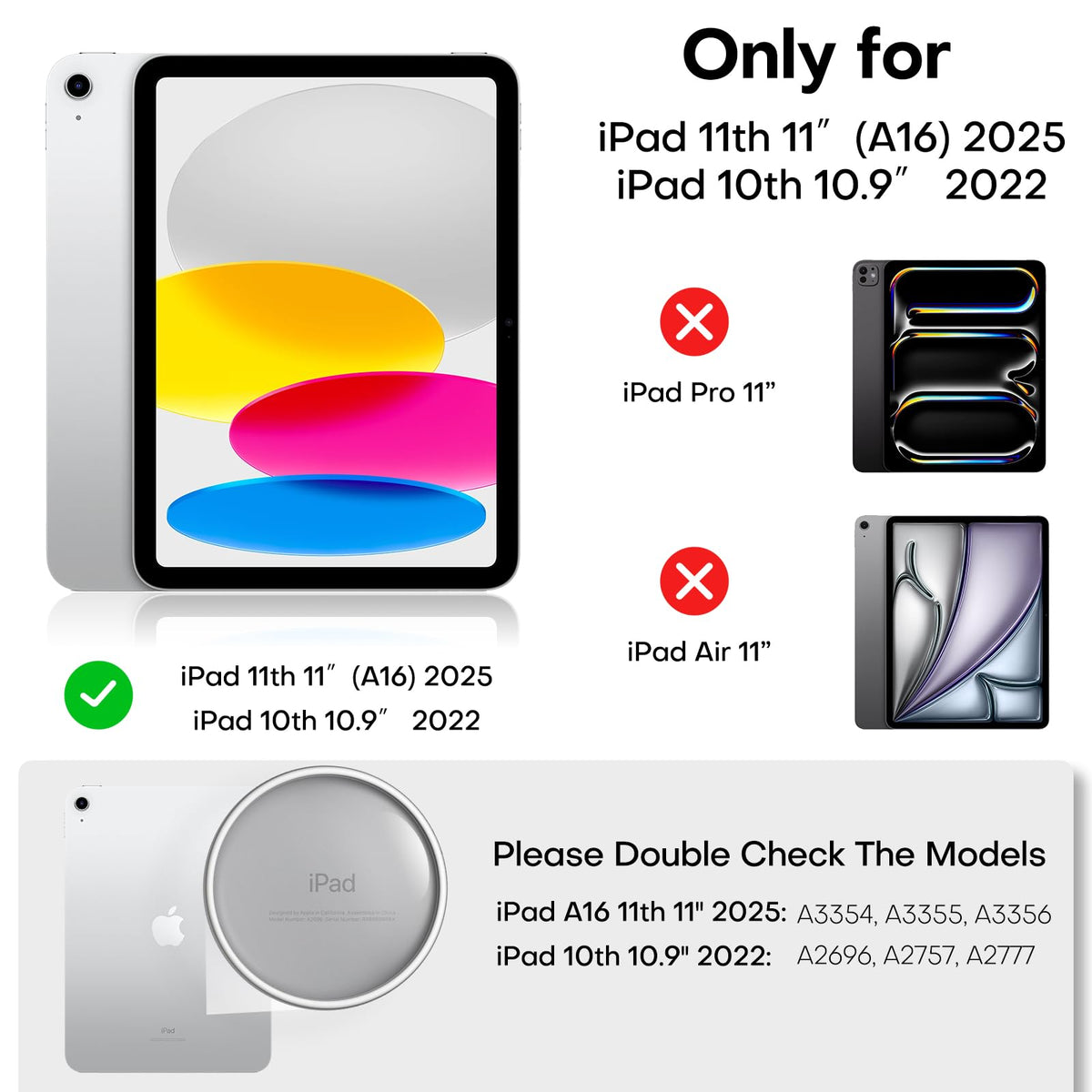 2 Pack Privacy Screen Protector for iPad A16 11th 10th Generation
