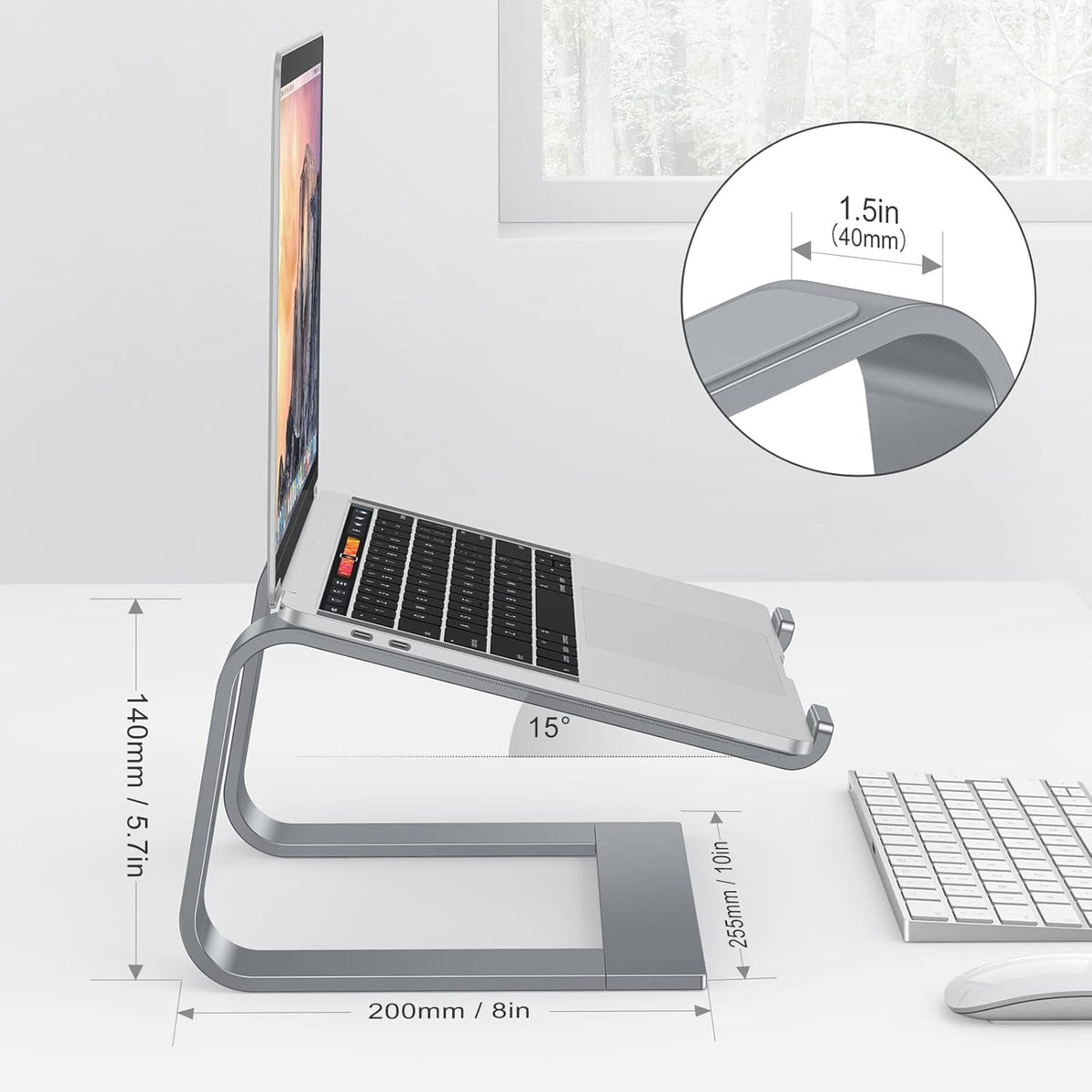 Laptop Stand, Detachable Mount for MacBook Air/Pro Dell HP Grey