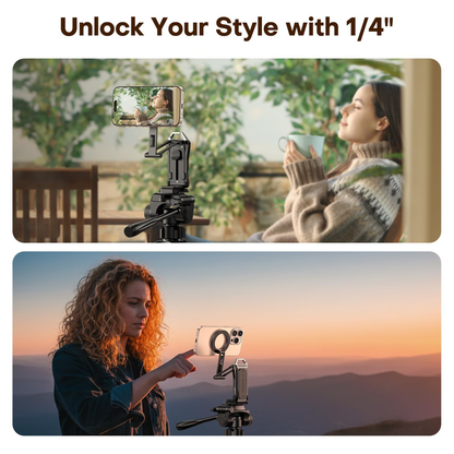 TP02 360°Rotating for MagSafe Tripod, Upgrade with 1/4" Screw, Arca