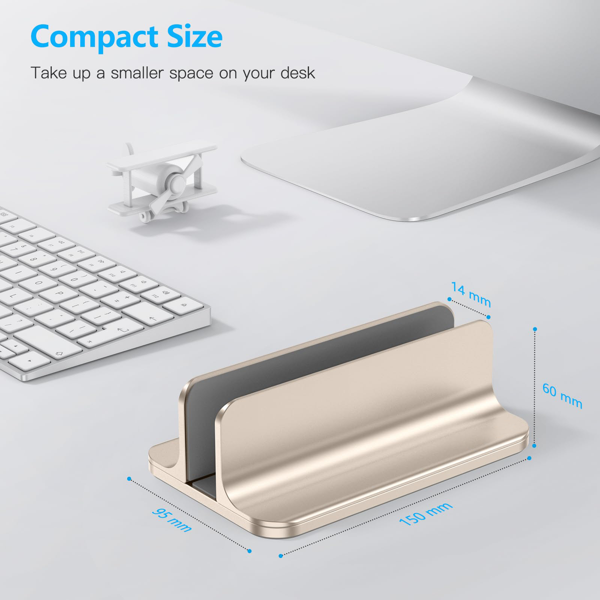 Vertical Laptop Stand Holder, Adjustable Dock for MacBook, Starlight