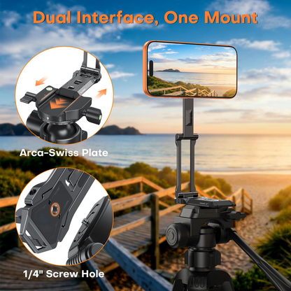TP06 Pro [Equipped Lanyard] 360° Rotating for MagSafe Tripod, Black Pro