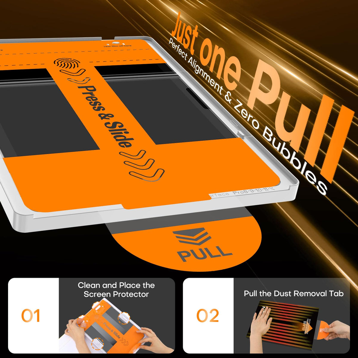 2 Pack Screen Protector for Surface Pro 11/10/9/8/X/12th, 13 Inch