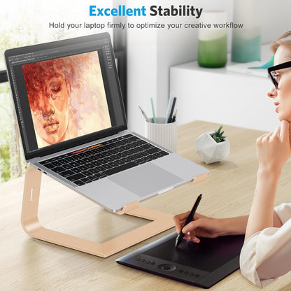 Laptop Stand, Detachable Mount for MacBook Air/Pro Dell HP Gold