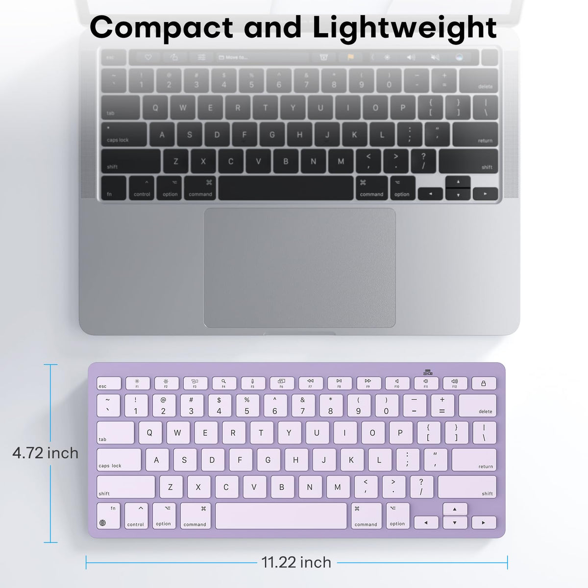 Ultra-Slim Wireless Keyboard for Mac (MacOS 10.10+), Compact Size