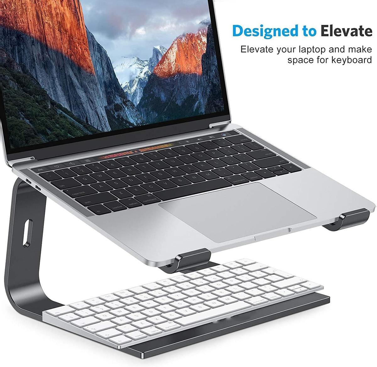 Laptop Stand, Detachable Mount for MacBook Air/Pro Dell HP Black