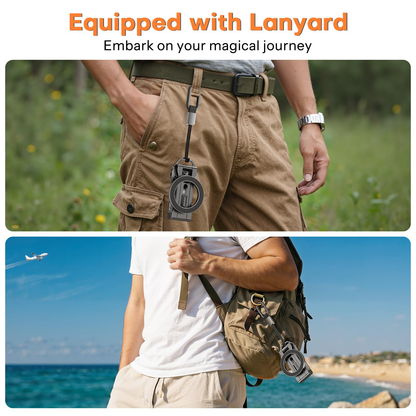 TP06 Pro [Equipped Lanyard] 360° Rotating for MagSafe Tripod, Black Pro