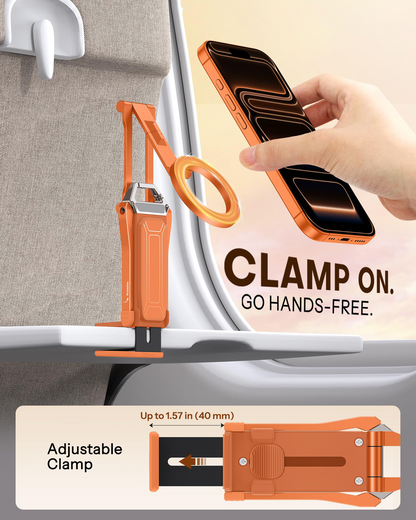 TP02 360°Rotating Adjustable Aluminum for MagSafe Tripod, Orange