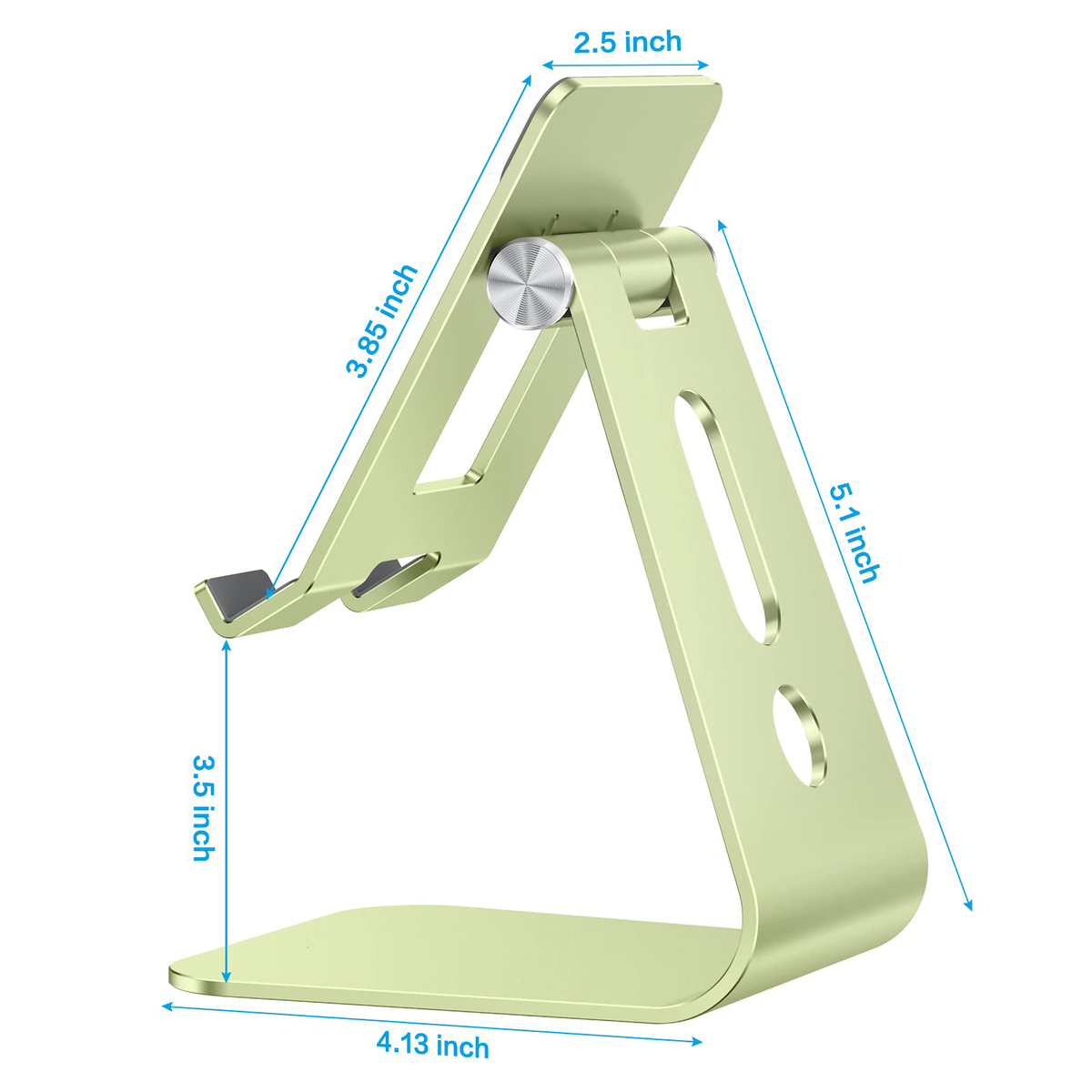 Adjustable Tablet Stand for Desk, Upgraded Longer Arms for Greater Stability, T2 Tablet Holder with Hollow Design for Bigger Sized Phones and Tablets Such as iPad Pro/Air/Mini, Green