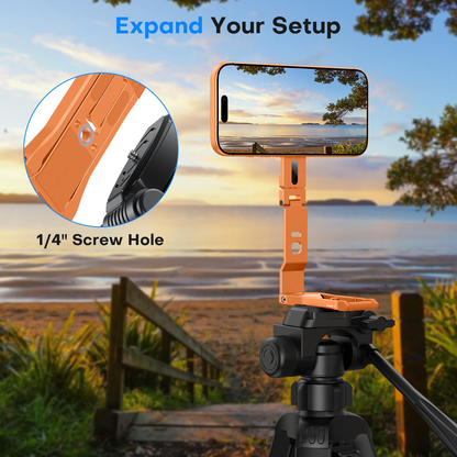 TP03 [Ultra-Slim] 360° Rotating for MagSafe Tripod with Hook, Orange