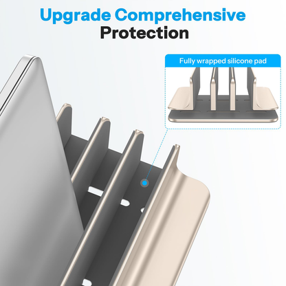 3-Slot Multiple Vertical Laptop Stand, Fits MacBook, Starlight