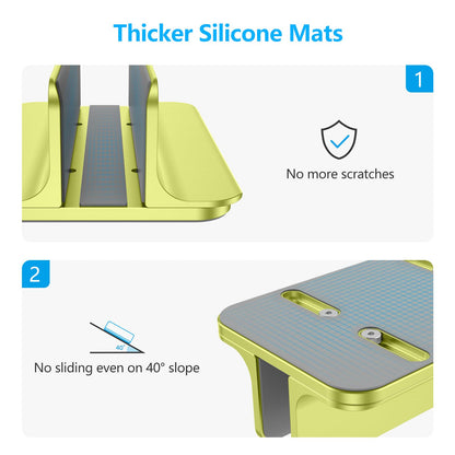 Vertical Laptop Stand Holder, Adjustable Dock for MacBook, Citron