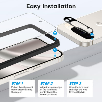 3+2 Pack for Google Pixel 10 Pro Screen Protector 6.3 inch