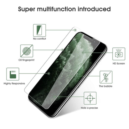 Pack of 4 Tempered Glass Screen Protector Film for iPhone 11 Pro/X/XS [Installation Kit Provided] Anti-Scratch, Easy Installation, Bubble-Free, Transparent [5.8 Inches/5.8 Inches)