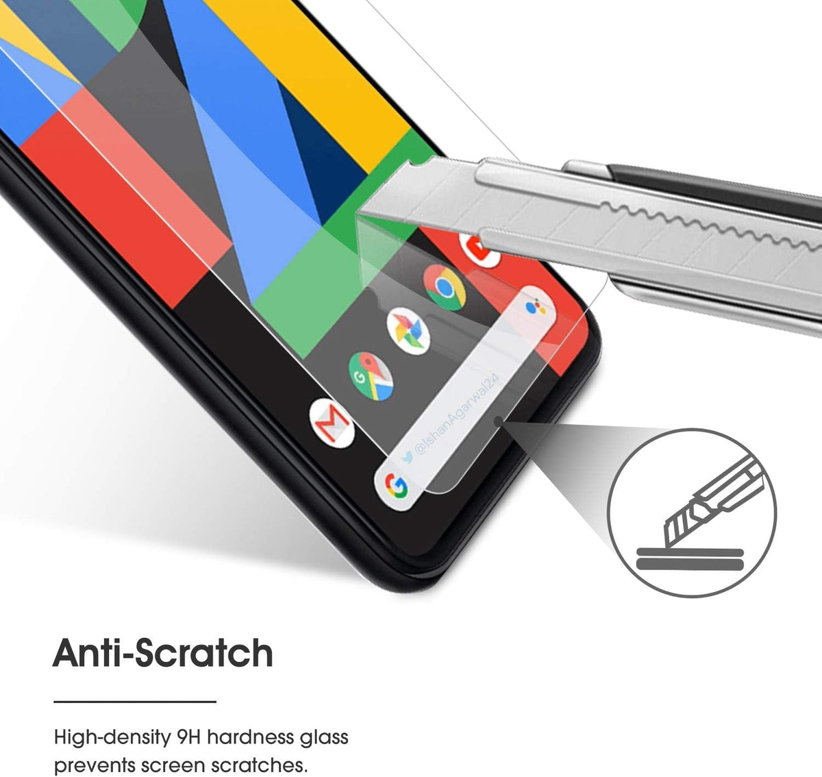 [4 Pack] Screen Protector Compatible with Google Pixel 4XL, Tempered Glass Screen Protector for Google Pixel 4 XL 2019 Released, Scratch Resistant/Case Friendly