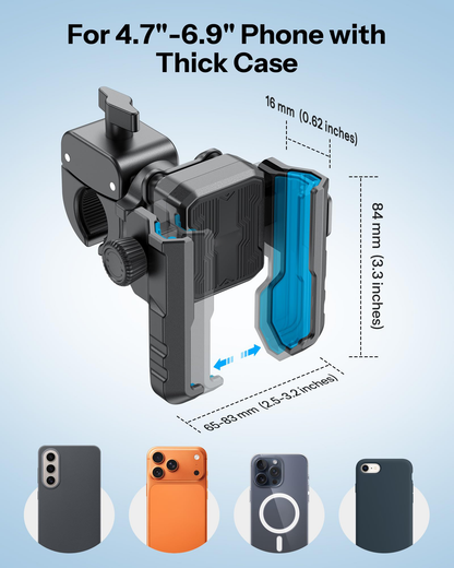 BK01 Anti-Vibration Bike Phone Mount, Quick Lock for Riders