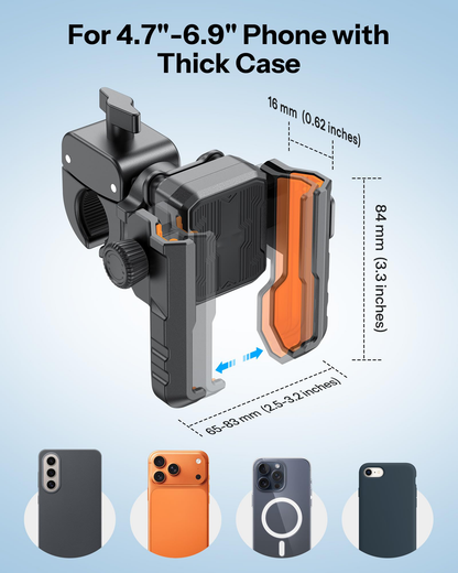 BK01 Anti-Vibration Bike Phone Mount, Quick Lock for Riders