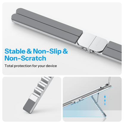 Foldable & Portable Laptop Stand for Desk, 6-Level Adjustable Riser
