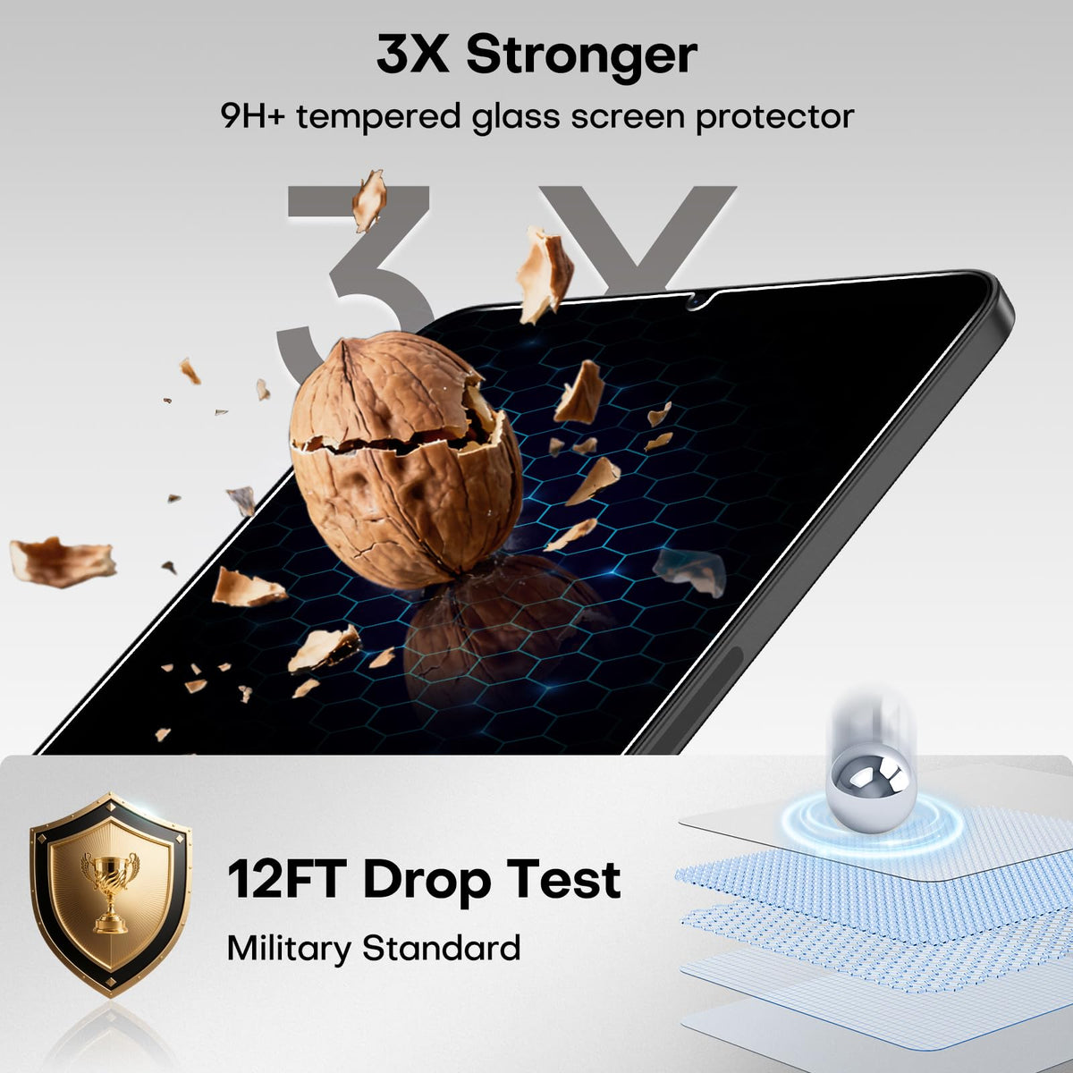 2 Pack Privacy Screen Protector for iPad Mini 7 A17 Pro Mini 6 8.3’’