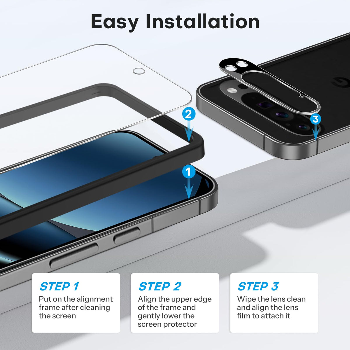 3+2 Pack for Google Pixel 10 Pro XL Screen Protector 6.8 Inch 2025