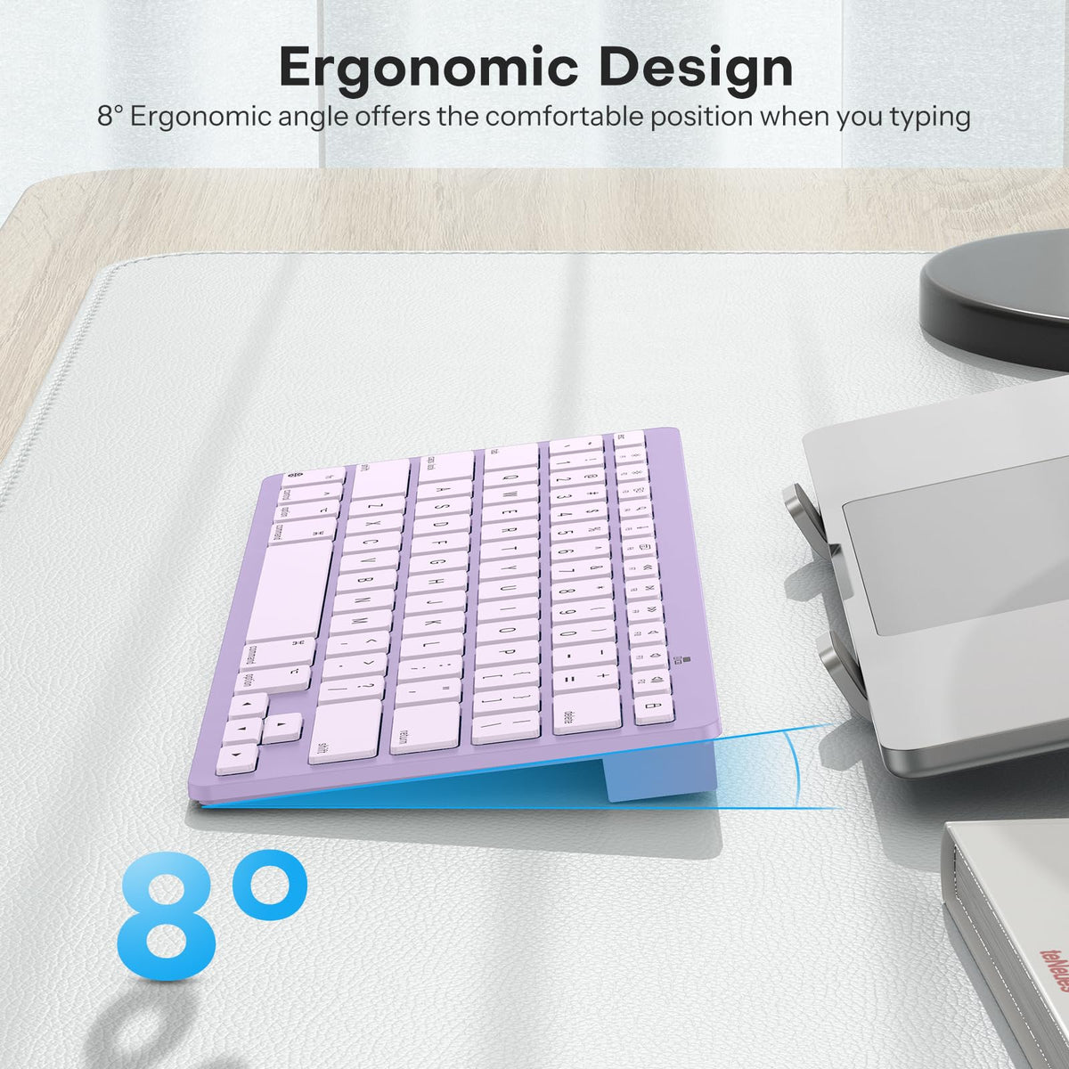 Ultra-Slim Wireless Keyboard for Mac (MacOS 10.10+), Compact Size