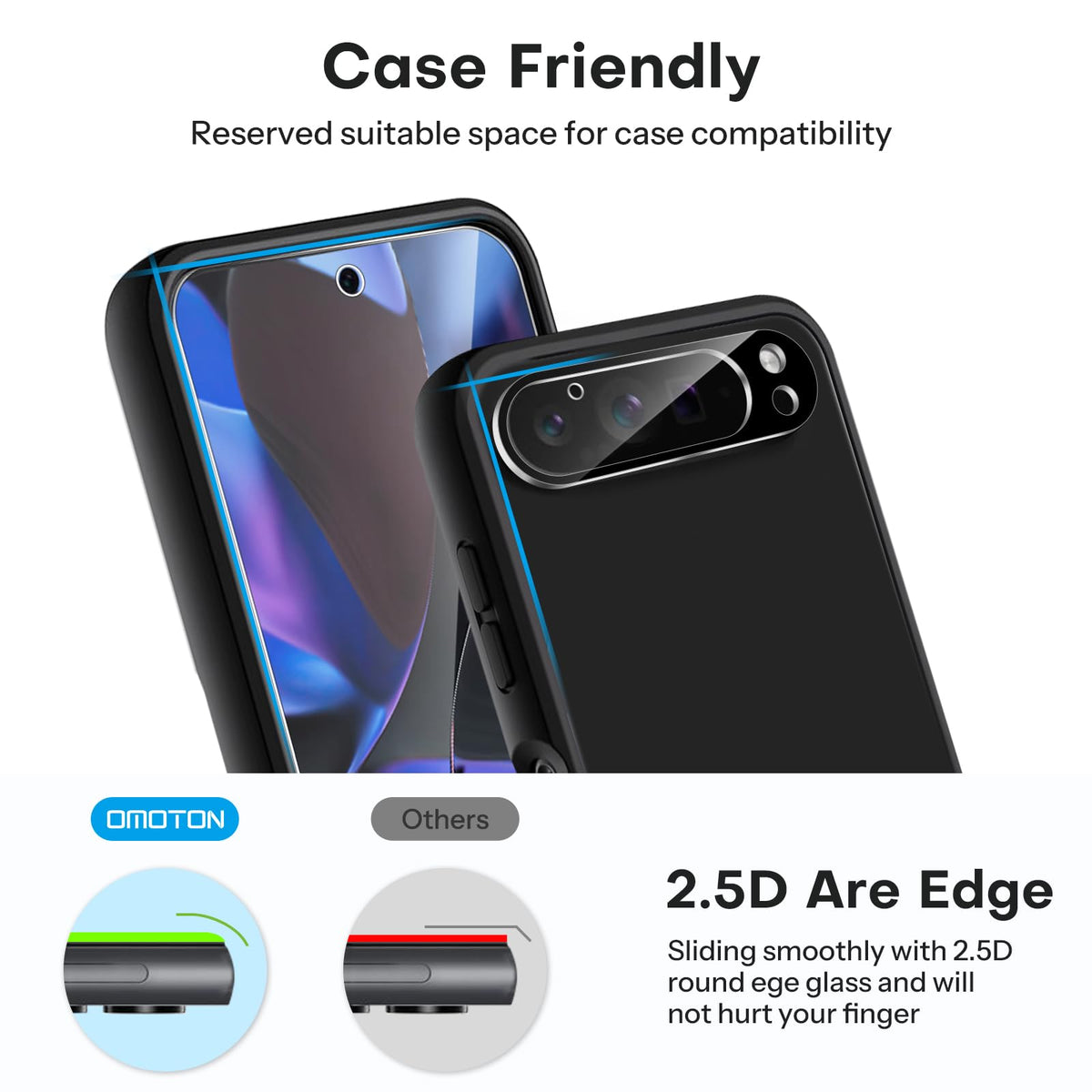 3+2 Pack for Google Pixel 9 Pro XL Screen Protector 6.8 Inch