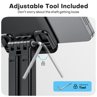 Tablet Stand for iPad, Adjustable Tablet Holder for Desk, Portable Monitor Stand Compatible with 4-15.6" Tablets Kindle Such as iPad Pro 11, 10.2, 13, Air/Mini
