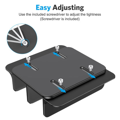 Dual Vertical Desk Laptop Stand Holder, Fits MacBook Air/Pro, Black