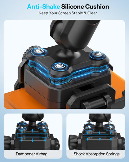 Bike Phone Holder Extended Arm, Anti-Shake Camera-Friendly Mount