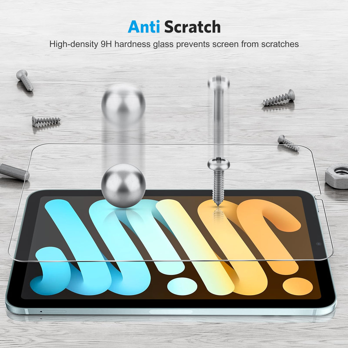 3-Pack Screen Protector for iPad Mini 7/6, HD Clarity