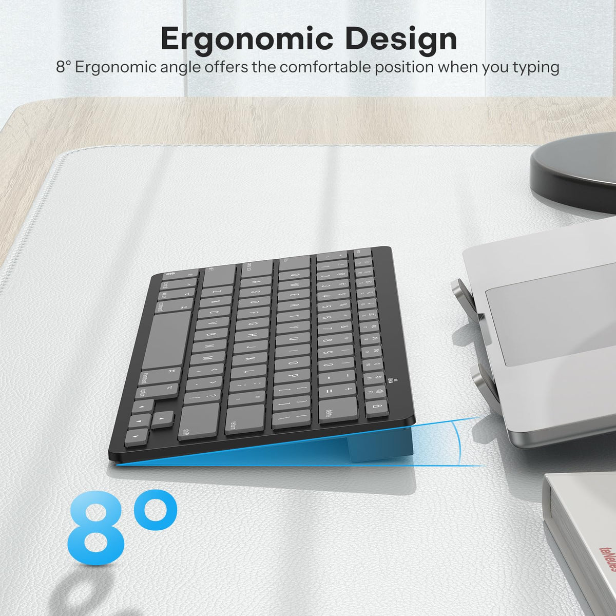 Ultra-Slim Wireless Keyboard for Mac (MacOS 10.10+), Compact Size
