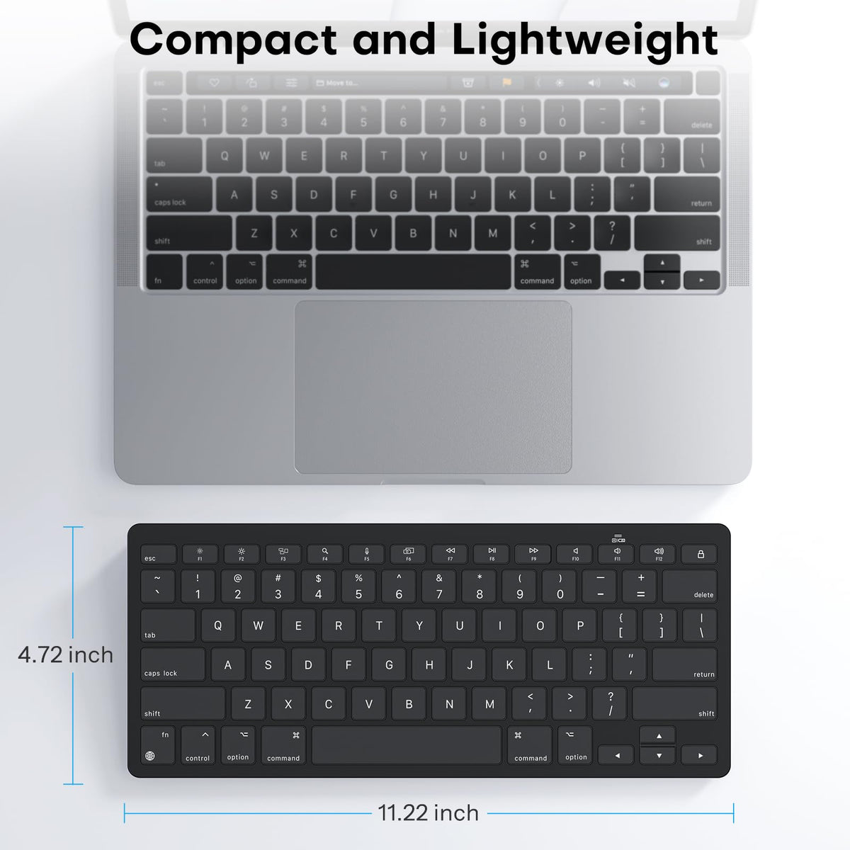 Ultra-Slim Wireless Keyboard for Mac (MacOS 10.10+), Compact Size