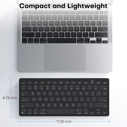 Ultra-Slim Wireless Keyboard for Mac (MacOS 10.10+), Compact Size