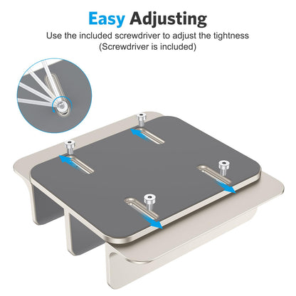 Dual Vertical Desk Laptop Stand Holder, Fits MacBook Air, Starlight