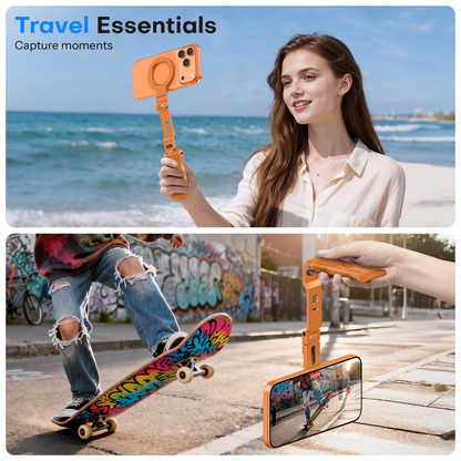 TP03 [Ultra-Slim] 360° Rotating for MagSafe Tripod with Hook, Orange