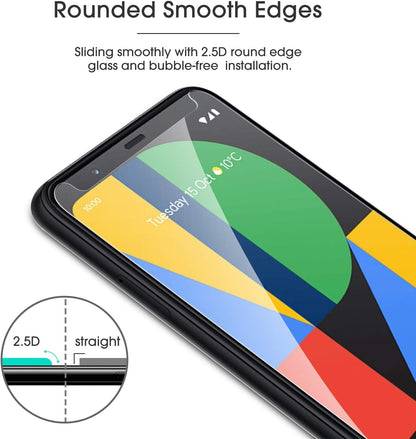 [4 Pack] Screen Protector Compatible with Google Pixel 4XL, Tempered Glass Screen Protector for Google Pixel 4 XL 2019 Released, Scratch Resistant/Case Friendly
